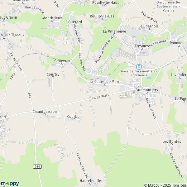 Plan La CellesurMorin carte de La CellesurMorin (77515) et infos